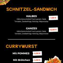 J&M - Catering I Streetfood I Events - 5. Schnitzel-Sandwich + Currywurst